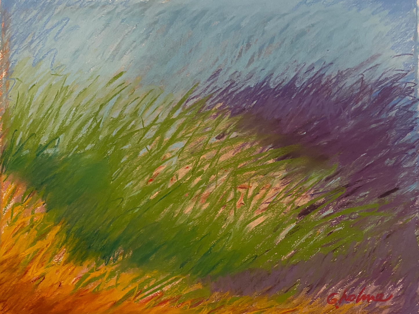 "Odd Purple Grass On A Berm" 2022, 19"x 25" Limited Edition Prints