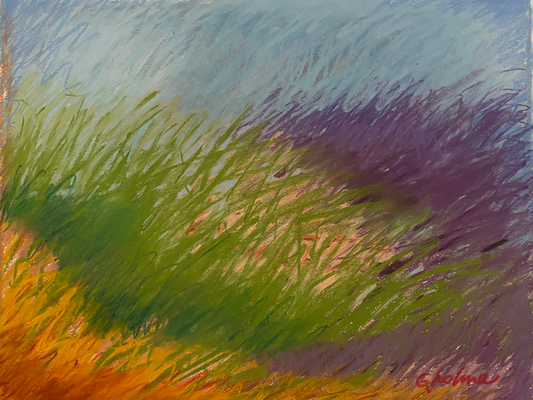 Odd Purple Grass On A Berm 38"x 30" Canvas Prints